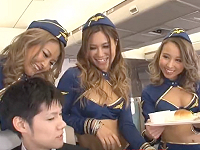 藍井優太/安室サリー/長谷川夏樹/夏樹まりな　肉欲旺盛なギャル系CAがタイプのエロメン乗客に淫らなサービスをしちゃう中出し乱交セックス YouJizz 女性のための無料アダルト動画