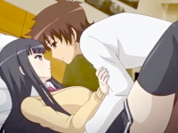 【アニメ】黒髪ロングヘアーのツンデレ妹が家庭教師をしてくれるお兄ちゃんに初めてを捧げちゃうドキドキ初体験SEX aniporn 女の子のための無料 H 動画