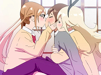 【アニメ】小柄で大人しい陰キャ男子が同じクラスのギャル3人組から誘惑されて責められまくり初めてなのに4Pで筆おろししちゃうハーレムSEX aniporn 女性専用無料エロ動画